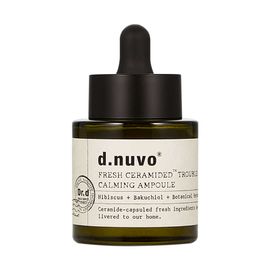D.NUVO Fresh Ceramided™ Trouble Calming Ampoule 30ml Plant-Derived Anti-Acne Soothing Serum for Barrier Repair and Brightening _ Made in Korea